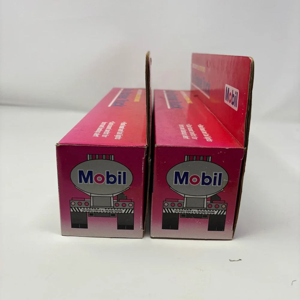 Mobil Toy Tanker Truck Lot of 2 Limited Edition Collectors Series Lights Sound